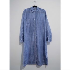 Zara Linen Oversized Shirt Dress, SM